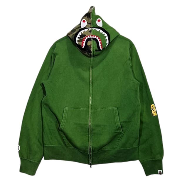 Bape 베이프 녹계 풀 후드집업