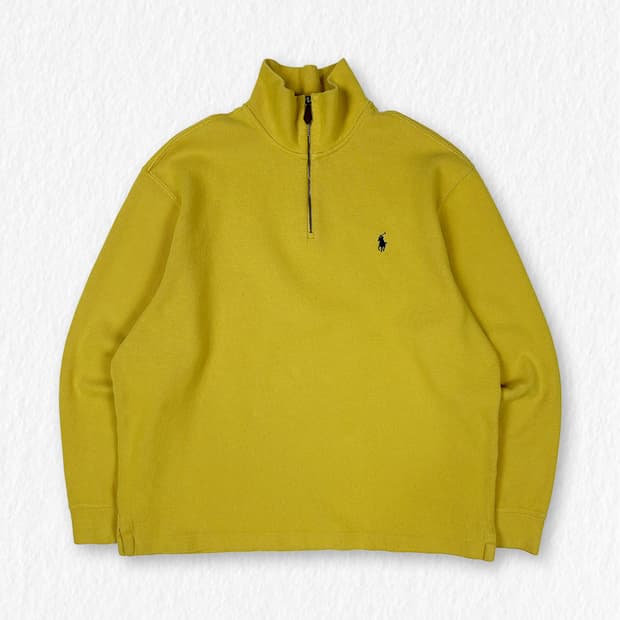폴로랄프로렌 반집업 맨투맨 옐로우