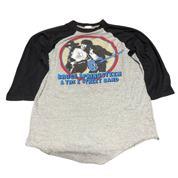 80s bruce springsteen 빈티지 래글런 밴드티 L