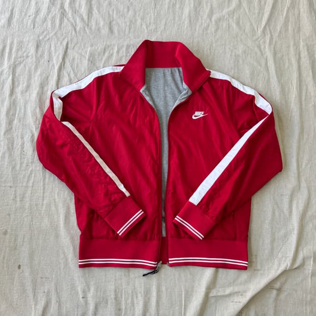 나이키 리버시블 나일론 레드 집업 XL