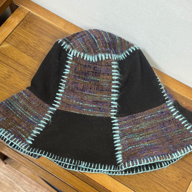 빈티지 패치워크 버킷햇