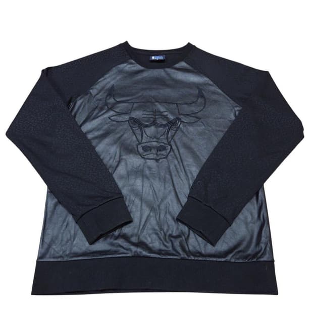 NBA 시카고 불스 가죽 배색 맨투맨