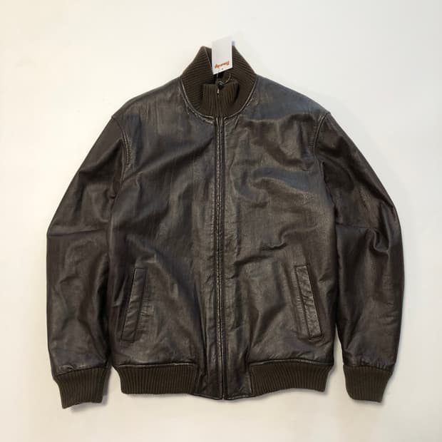 빈티지 레더 봄버 자켓