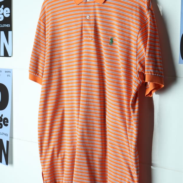 (L-3XL) 폴로 랄프로렌 반팔 카라 티셔츠 USA 주황-H32904
