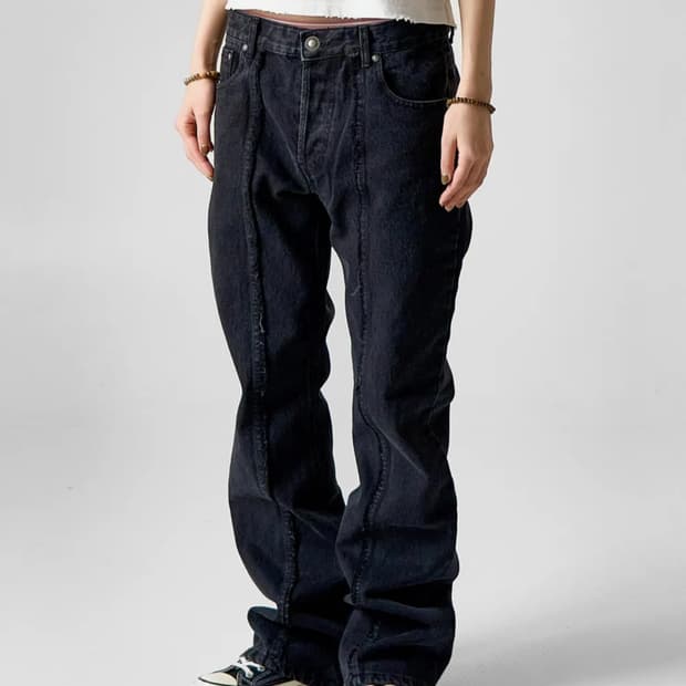 잭리퍼블릭 빈티지 절개 워싱데님 팬츠