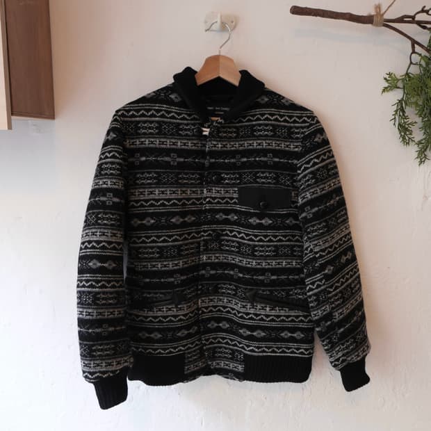 꼼데가르송 옴므 울 패턴 자켓