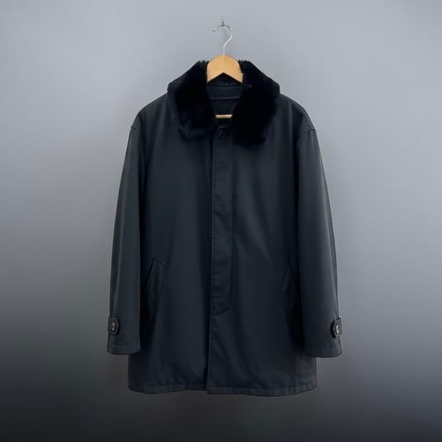 105/ 이브생로랑 아카이브 퍼 구스 패딩코트 자켓