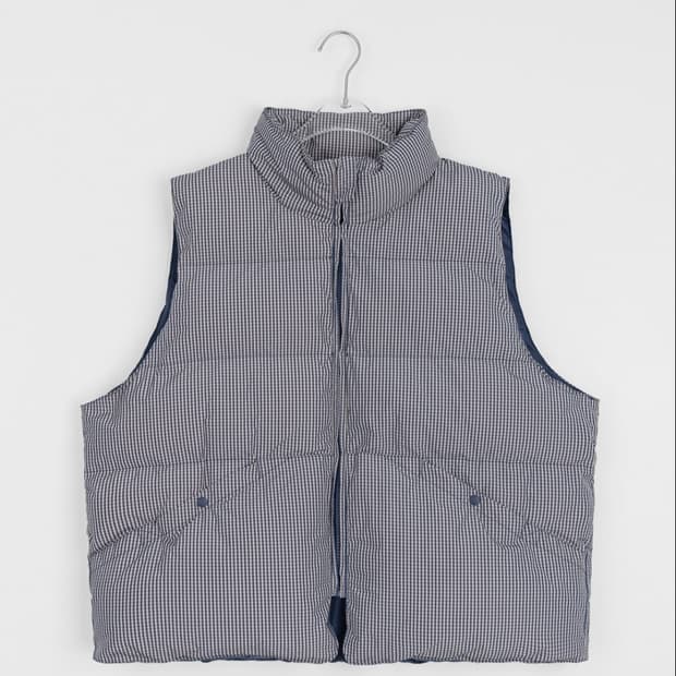 바온 펨카 체크 패딩 조끼