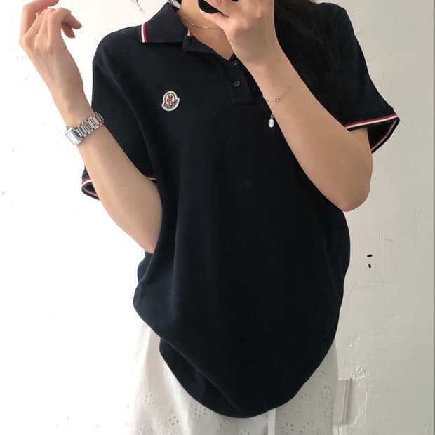 Moncler 몽클레르 로고 네이비 PK 카라티셔츠