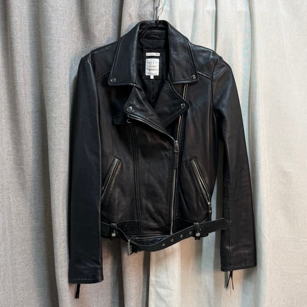 [S] 자라(ZARA) TRF 리얼 양가죽 라이더 자켓