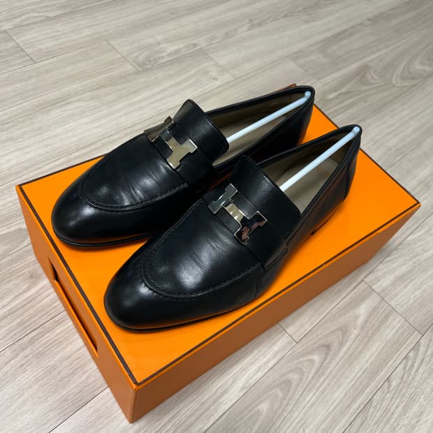 에르메스 / 파리로퍼 은장 블랙 / 40