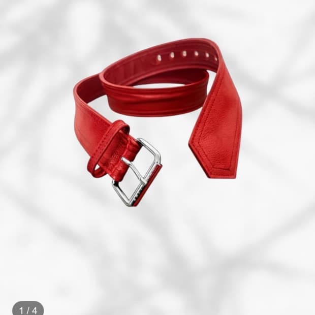 MARCELINE TIE BELT RED