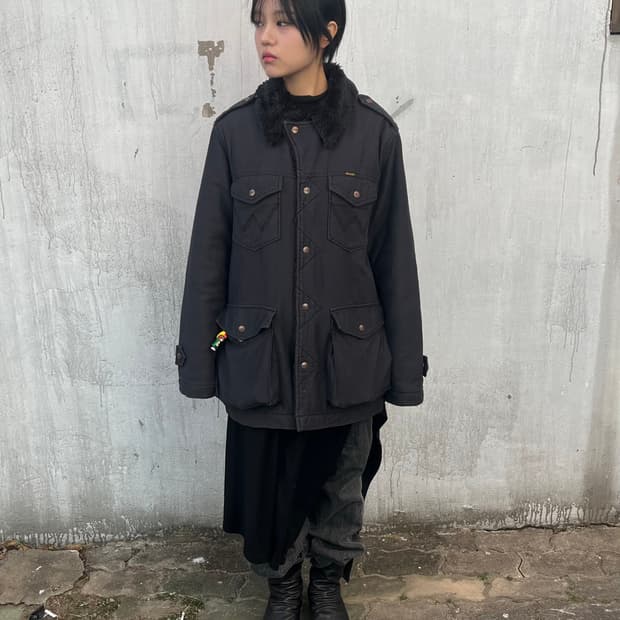 Wrangler 밀리터리 퍼 자켓