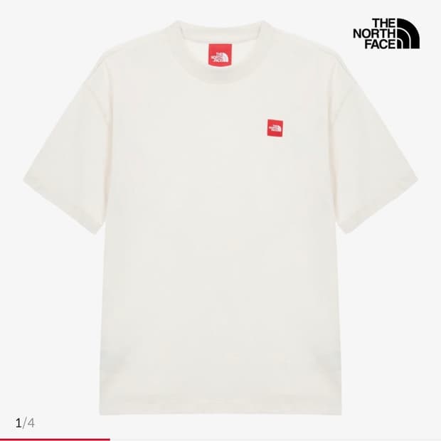 노스페이스 크림색 반팔티 xl 사이즈 새상품