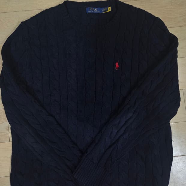 폴로 네이비 꽤배기니트