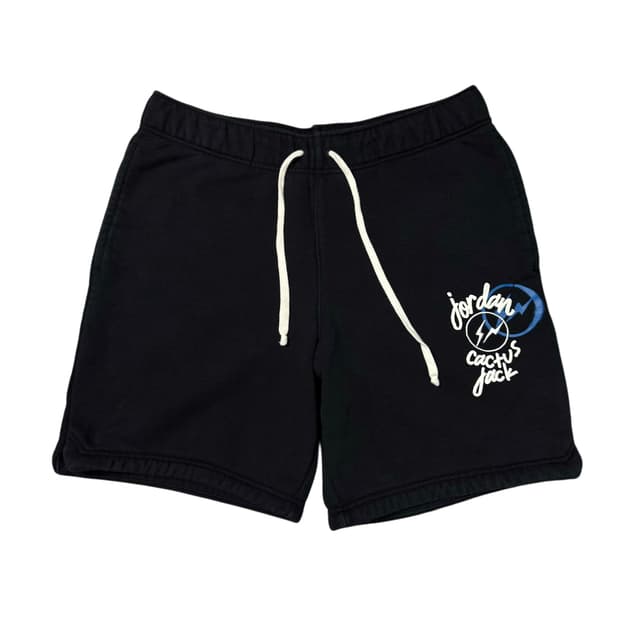 (L) 조던X프라그먼트X캑터스 잭 스웻 하프팬츠 블랙