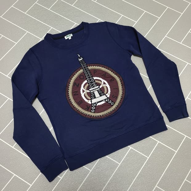 겐조 여성 에펠탑 자수 맨투맨 S