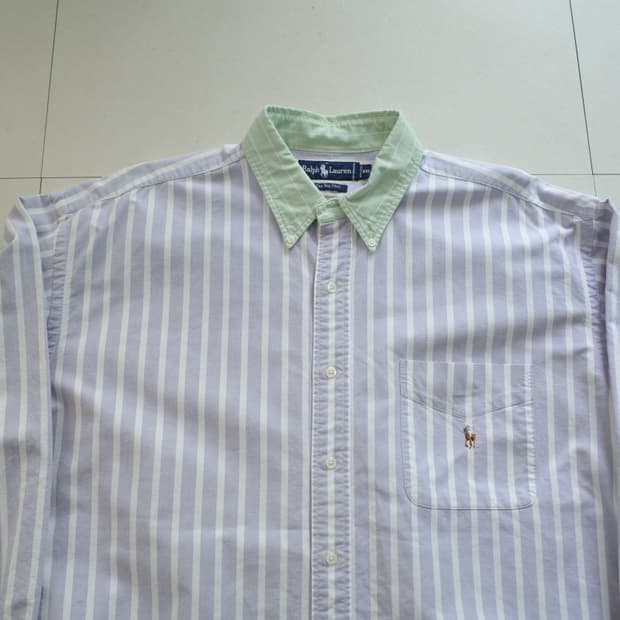 90s 폴로 랄프로렌 빅셔츠 The Big Shirt 스트라이프 XXL