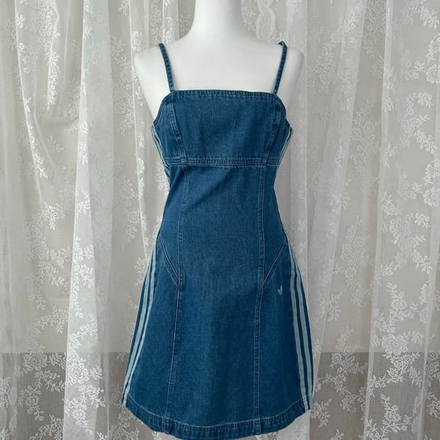 M) 아디다스 데님 원피스
