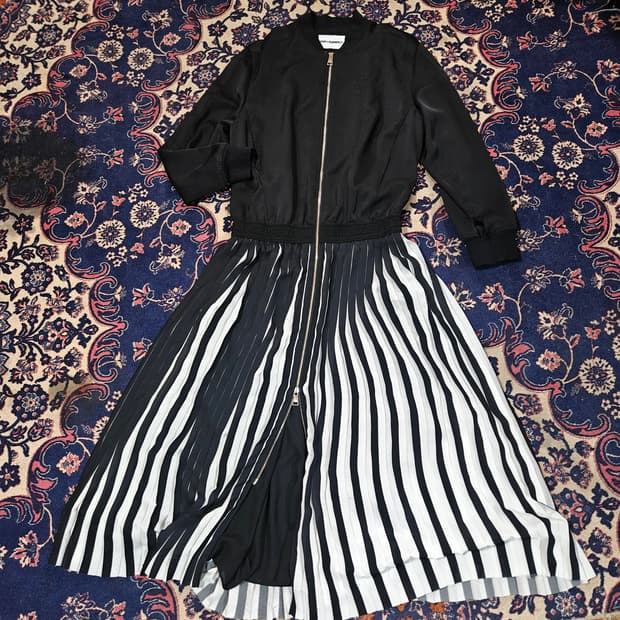 칼라커펠트 투웨이 집업 블루종 원피스 55