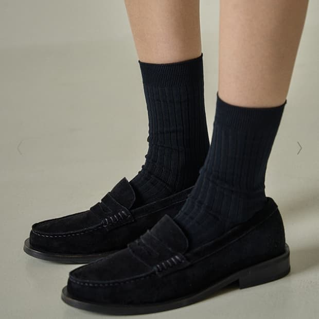 파사드패턴 빈티지 페니로퍼_suede black