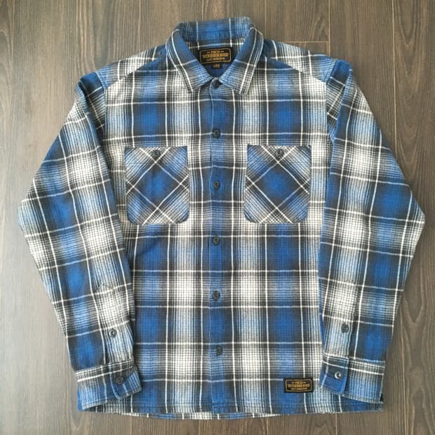 네이버후드 체크셔츠