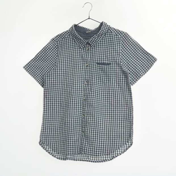 코튼 체크 셔츠