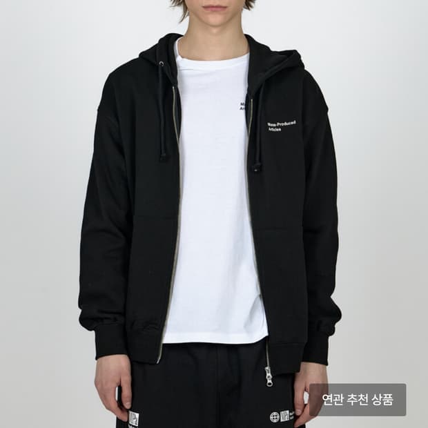 플라스틱프로덕트 후드집업 블랙 xs