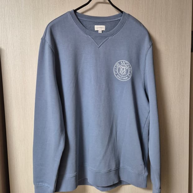 (21년) 클럽 모나코 기모 맨투맨 티셔츠 한섬 라지 남성