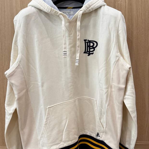 빈폴 아이보리색 후드티