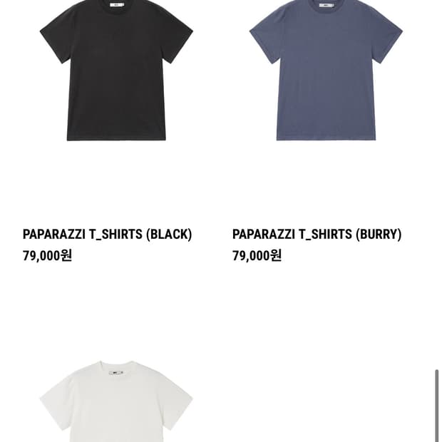 WHYTE PAPARAZZI T_SHIRTS (WHITE,BURRY)
