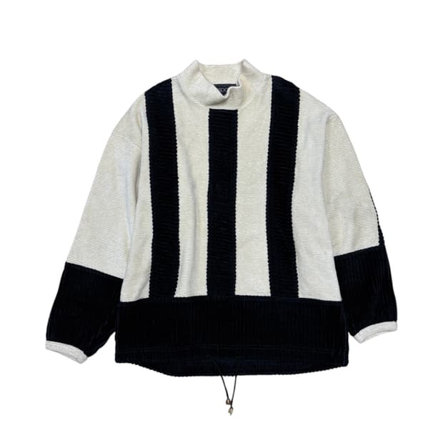 Striped turtleneck knit