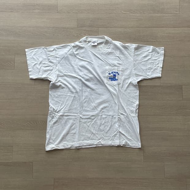 90s 카멜 프로모 빈티지 포켓 티셔츠