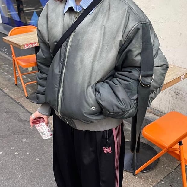 34) 아크네 스튜디오 olana 봄버 포레스트 그린