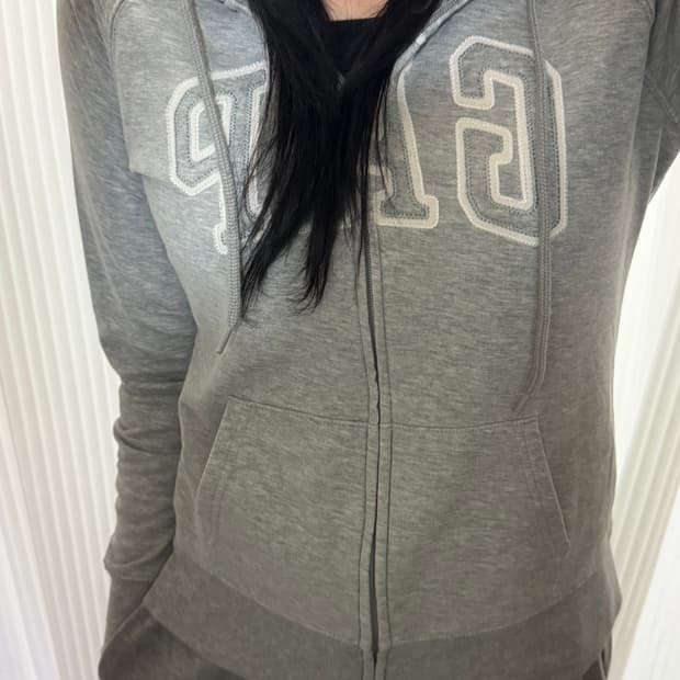 딱붙핏 갭 그레이 후드집업 s