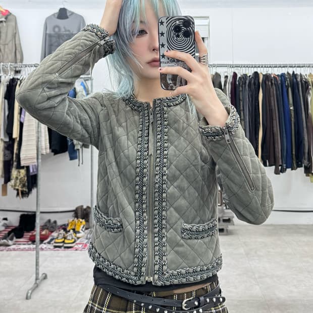 Haute Hippie 퀄팅 체인 자켓
