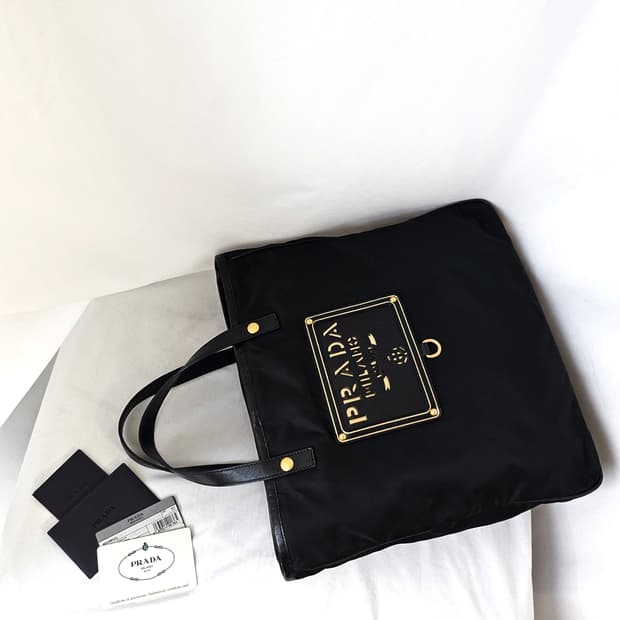 [정품 PRADA] 프라다 포코노 나일론 금장 토트백 서류가방