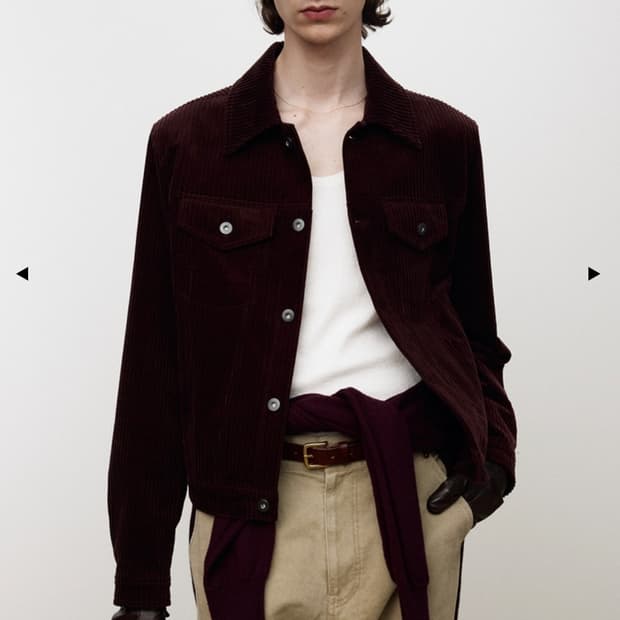 토니웩 코듀로이 자켓 버건디 M