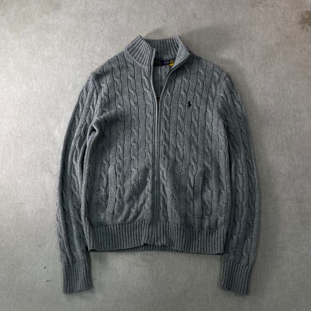 95 폴로랄프로렌 신형라벨 꽈배기 니트집업