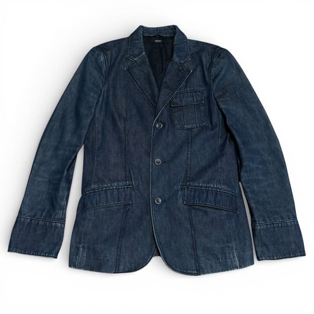S 아르마니 익스체인지 인디고 데님 블레이저 자켓