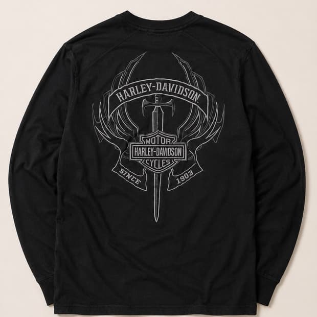 Harley-Davidson 할리 데이비슨 앤틀러 실드 로고 맨투맨