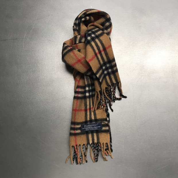 버버리 정품 캐시미어/램스울 머플러 베이지