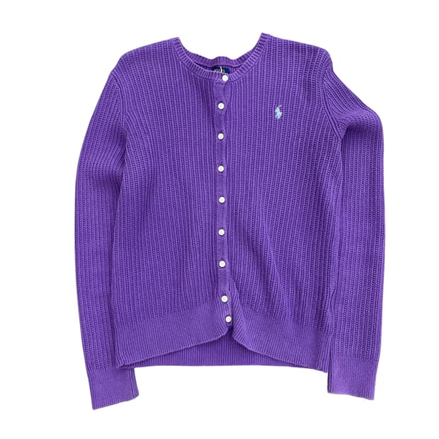 폴로 랄프로렌 퍼플 가디건