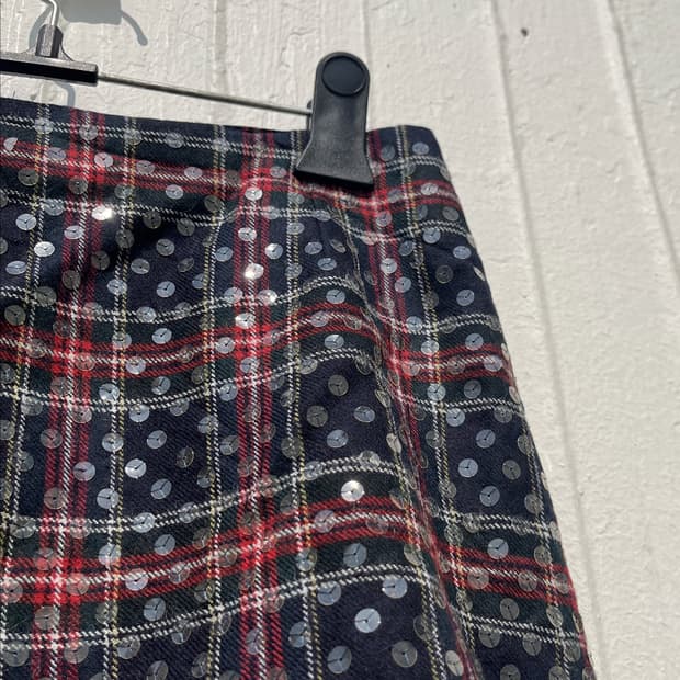 Sequin Plaid Skirt 세퀸 플레이드 스커트