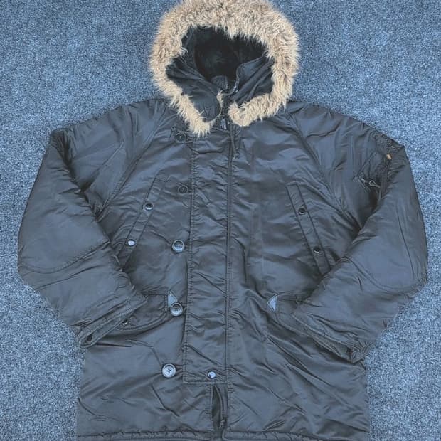 80s~90s 미공군 납품용 알파 인더스트리 N-3B 파카 블랙