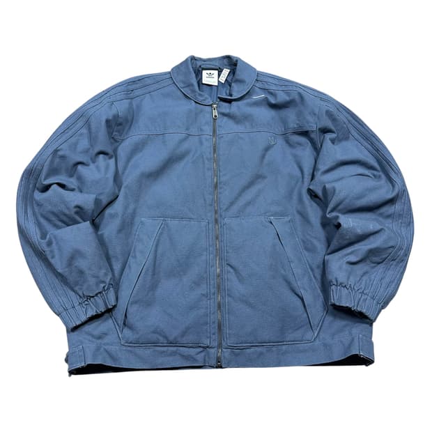 ✨ (바배) 아디다스 레트로 에센셜 패디드 탑 자켓 블루 점퍼