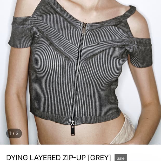 Dying layered zip-up