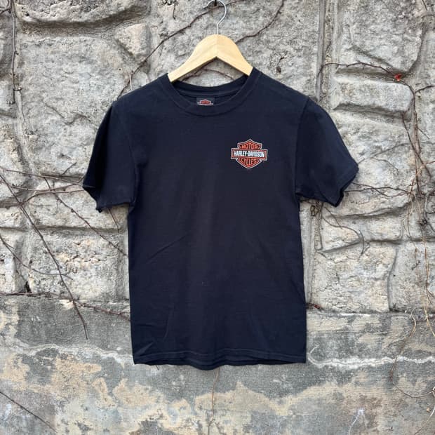 할리데이비슨 빈티지 2010 헤인즈 프린팅 반팔 티셔츠