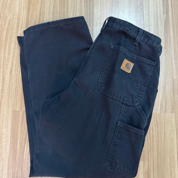 [35] 칼하트 싱글니 팬츠 블랙35x30