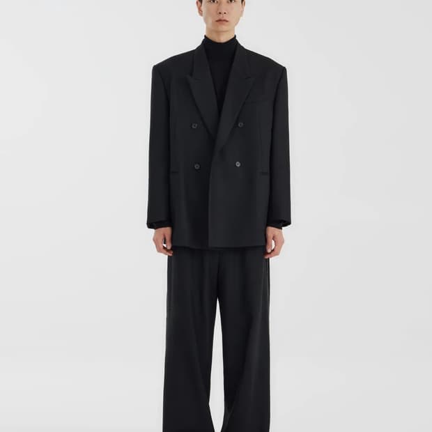 유스. 오버사이즈. 더블브레스티지. 블레이저. 자켓. L